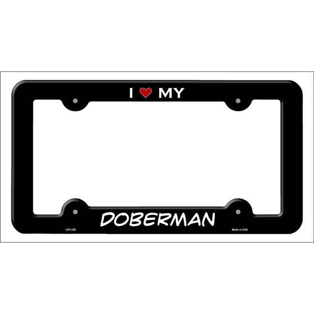 I Love My Doberman Metal License Plate Frame eBay Motors:Parts & Accessories:Car & Truck Parts & Accessories:Exterior Parts & Accessories:License Plates & Frames Style Your Walls